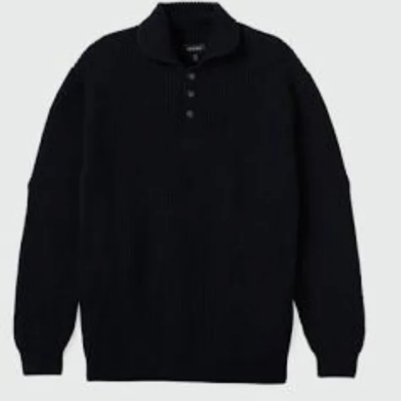 Brixton Black Sweater Jacquard Knit